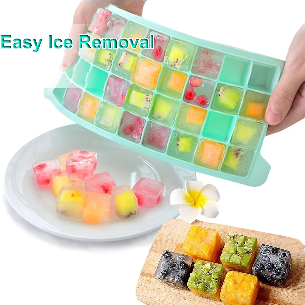 36 сеток силиконовый ледяной куб желе лоток плесень с крышкой домашний кухонный