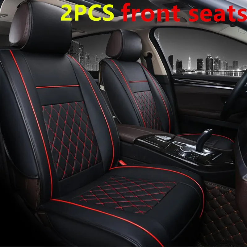 2PC Standard Edition Универсальные автомобильные чехлы из искусственной кожи для Opel Astra h j g mokka insignia Cascada corsa adam ampera Andhra zafira автомобильные аксессуары - Название цвета: 2PC Standard Edition