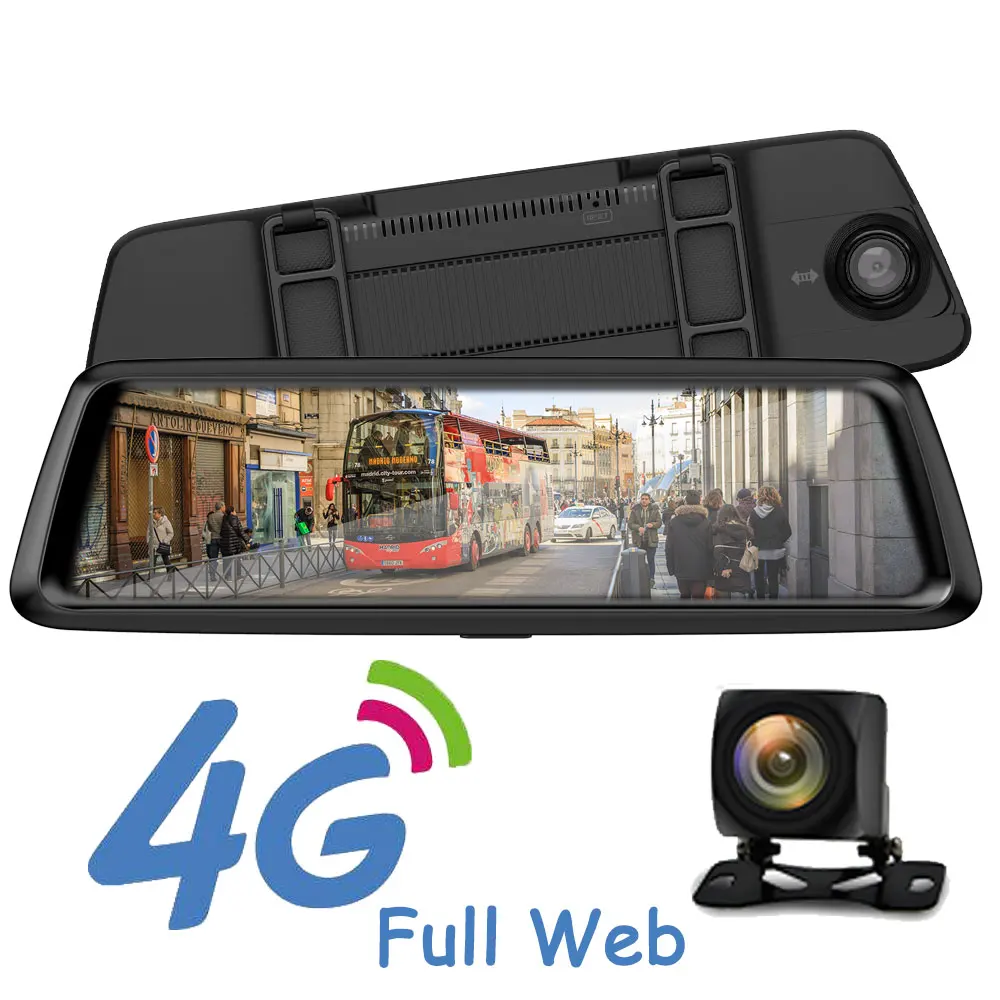 4G Full Web Новая самая горячая продукция! Panlelo Видеорегистраторы для автомобилей gps навигатор Камера 1" Android поток медиа зеркало заднего вида FHD 1080 P gps зеркало Wi-Fi gps регистраторы Регистраторы - Название цвета: 4G Full Web