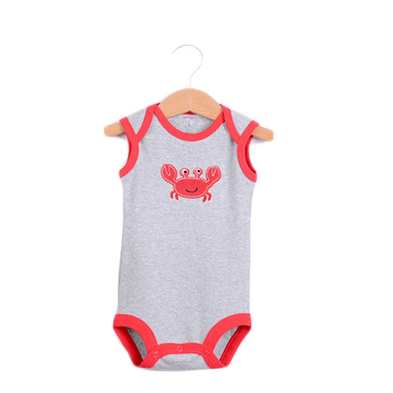 Unisex Baby Rompers Summer Girl Clothes 3PCS Boy Romper Sleeveness Newborn Clothing Set Cotton Infant Jumpsuits | Детская одежда и