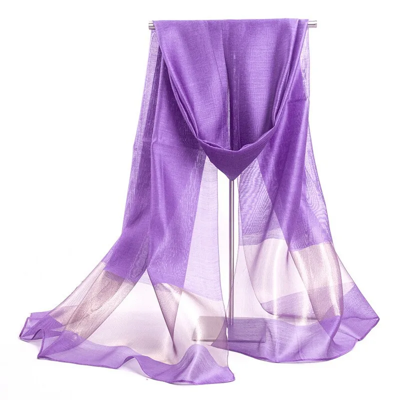 Лидер продаж классические шелковые шарфы оранжевый Дамский шифоновый шарф шаль