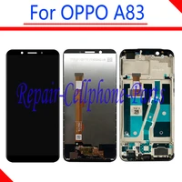 black white 5 7 inch new full lcd display touch screen digitizer assembly frame cover for oppo a83 tracking number