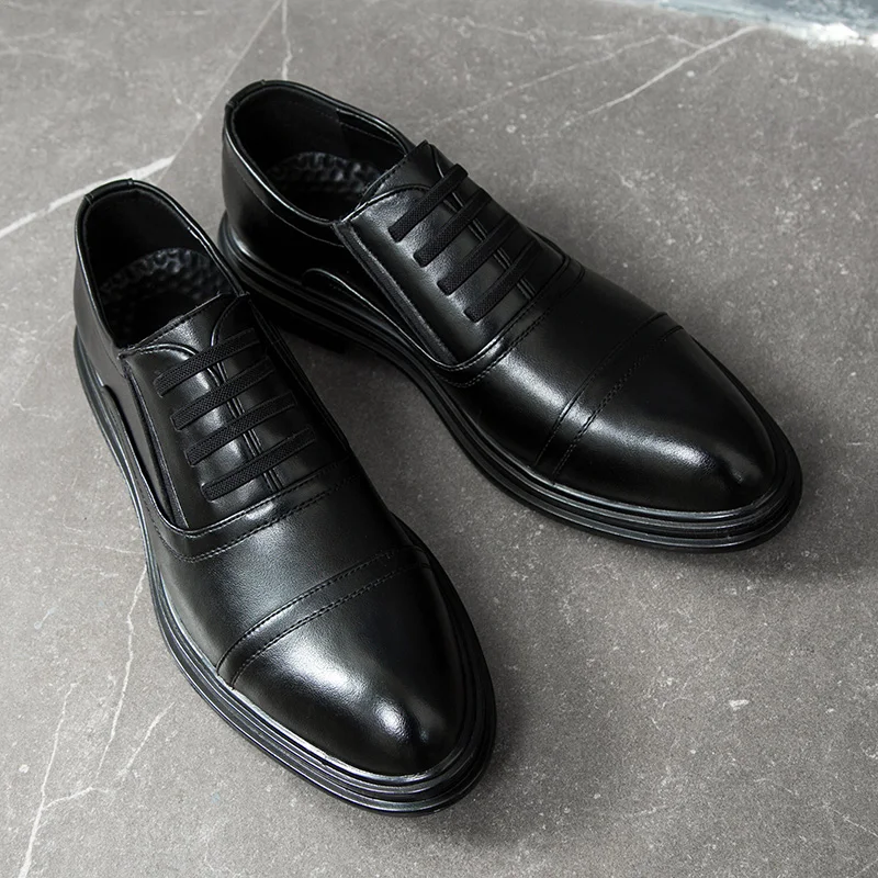 

Yomior Fashion Casual Shoes for Men Vintage Pointed Toe Slip-On Business Formal Leather Shoes Man Italian Party Wedding Oxfords