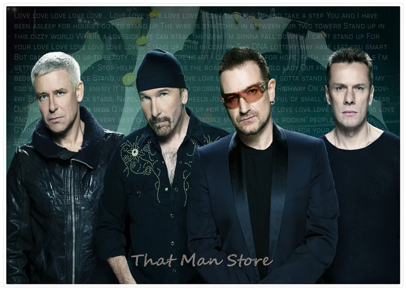 U2 плакат Clear Image стены наклейки украшения дома хорошее качество печать белый плакат на крафт-бумаге Home art бренд