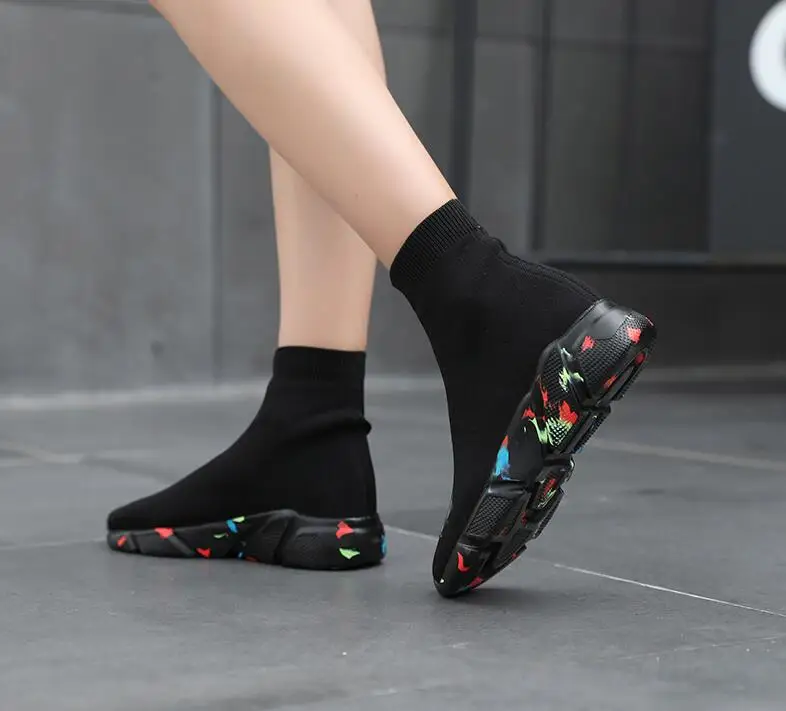 Новые уличные женские носки кроссовки дышащие эластичные трикотажные унисекс