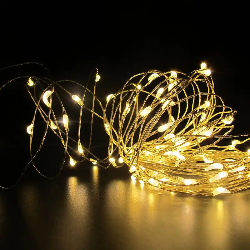Гирлянда светодиодная 12 в пост. Тока 10 м 33 фута 100 светодиодов|led fairy string lights|fairy
