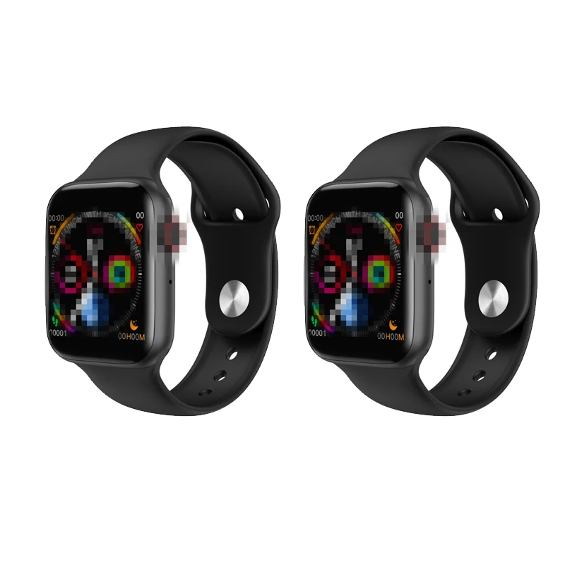 2Pcs Black Смарт часы PK IWO 8 44 мм чехол браслет серия 4 монитор сердечного ритма Bluetooth подключение Smartwatch для Iwatch 4 iPhone X Android - Цвет: 2Pcs Black