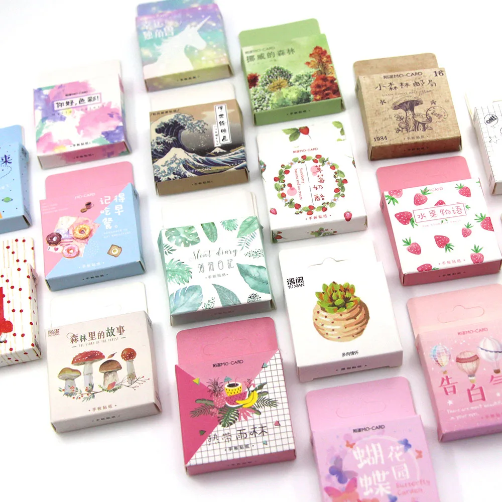 45 шт. Kawaii Мини наклейки Канцтовары для записей DIY скрапбукинга подарочная карта