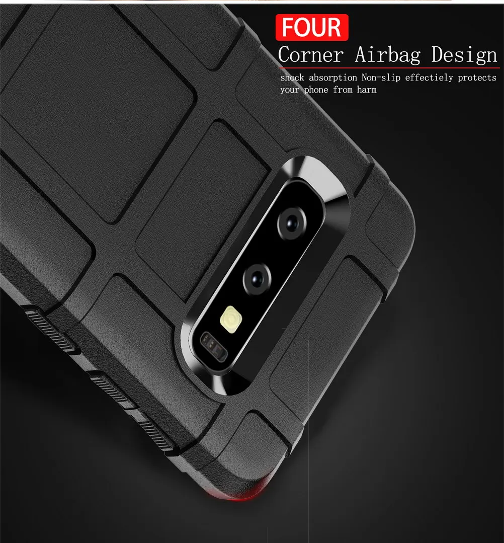 

For Samsung Galaxy S10 case cover Rugged shield back cover Rubber protective case coque original for Samsung S10 Plus S10E case