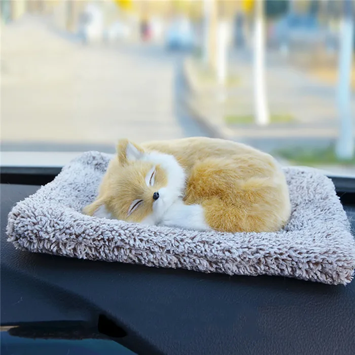 Yellow fox Автомобильный орнамент, милая панда, лиса, освежитель воздуха, Автомобильный интерьер, приборная панель, украшение, бамбуковый уголь, Очищающий домашний интерьер, подарки - Название цвета: Yellow fox