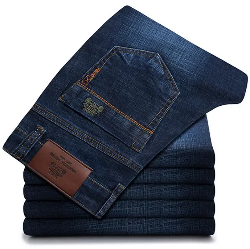 2016 бренд одежда мужская Джинсы Молнии Хлопок Плюс Размер 28 42 Повседневная Марка