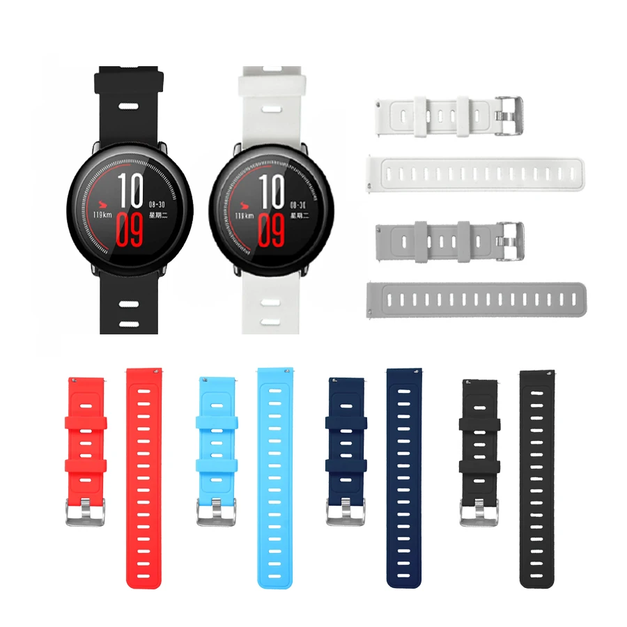 Ремешок для часов Amazfit Stratos 2S 22 мм 20 ремешок Xiaomi Watch 1 2 чистый цвет сменный Браслет