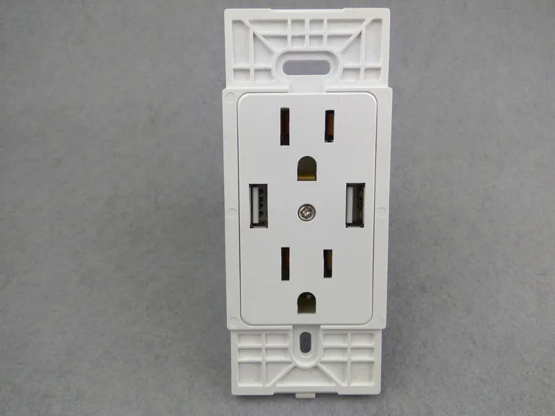 Model 120 American Standard Double USB Socket Six-hole Wall Power Panel 15A | Обустройство дома