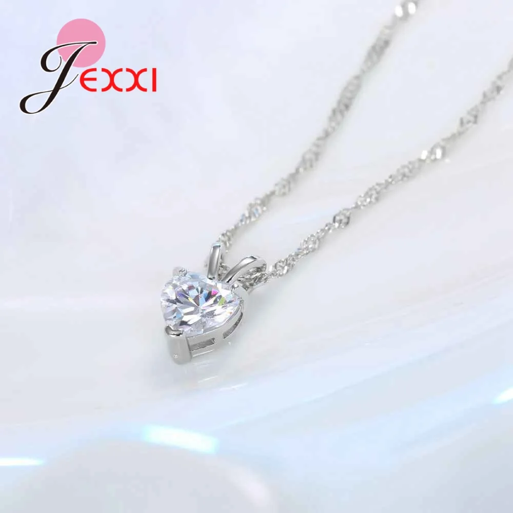 Ожерелье женское из серебра 925 пробы с австрийскими кристаллами