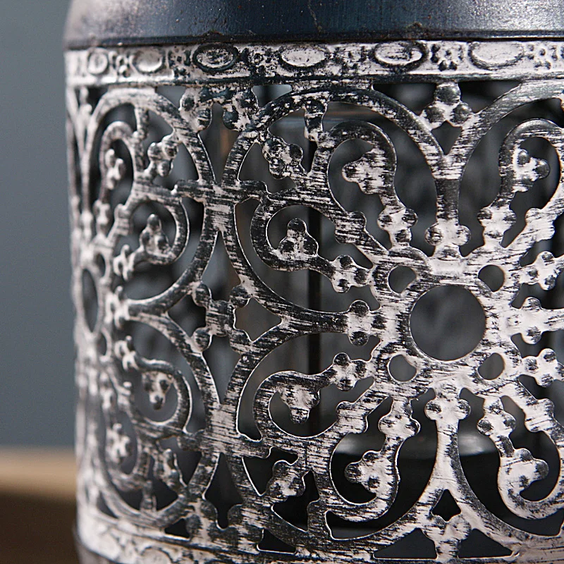 Индивидуальный Железный подсвечник в марокканском стиле ретро черный