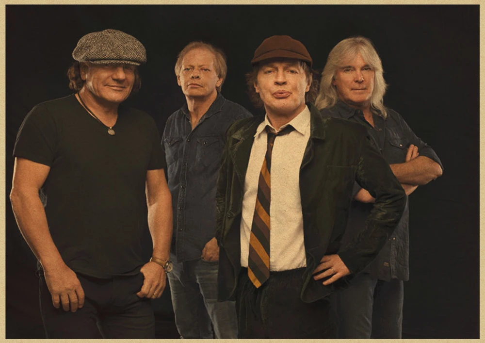 Рок-Группа ACDC Malcolm Angus крафт-бумага винтажный настенный плакат стикер