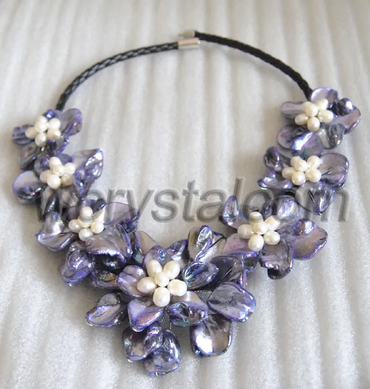Женское Ожерелье с белым жемчугом семь цветов|bib necklace|necklace necklaceflower necklace |