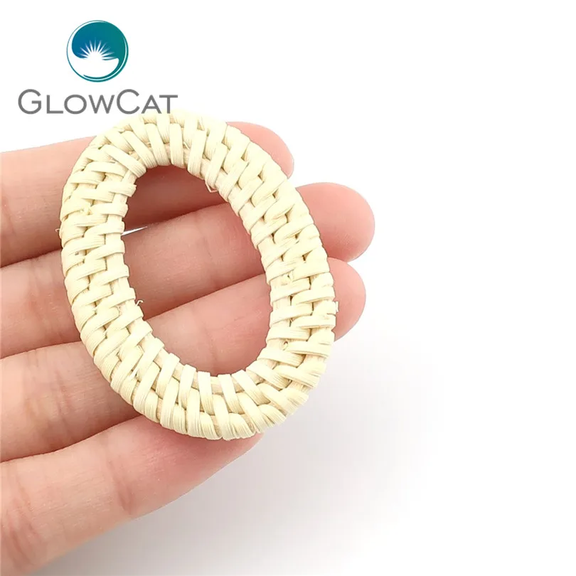 2 шт./лот Ellipse Loop стиль ручной работы из ротанга плетение деревянная большая