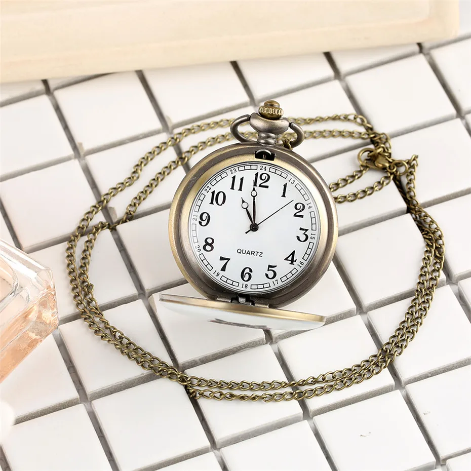 Старомодные кварцевые карманные часы с изображением совы бронзовые античные