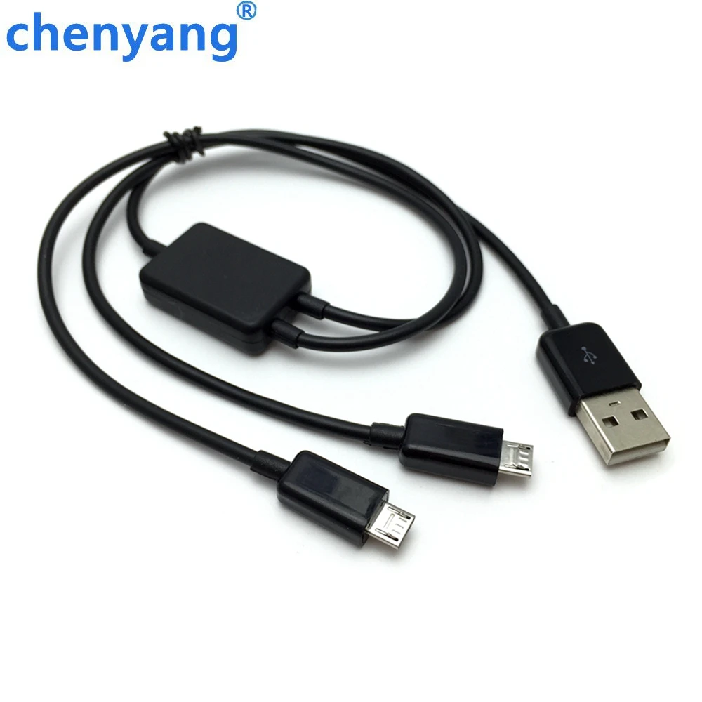 Новый двойной разветвитель микро USB внешний к 2 зарядный кабель от 1 до для зарядки