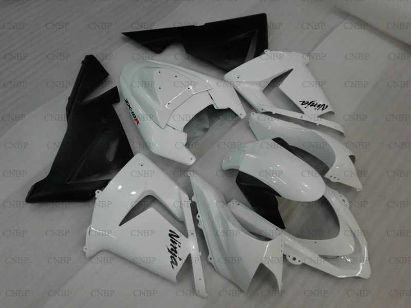 Обтекатели для Kawasaki ZX10r 2004 2005 04 05 белый черный обтекатель|Пластиковые и