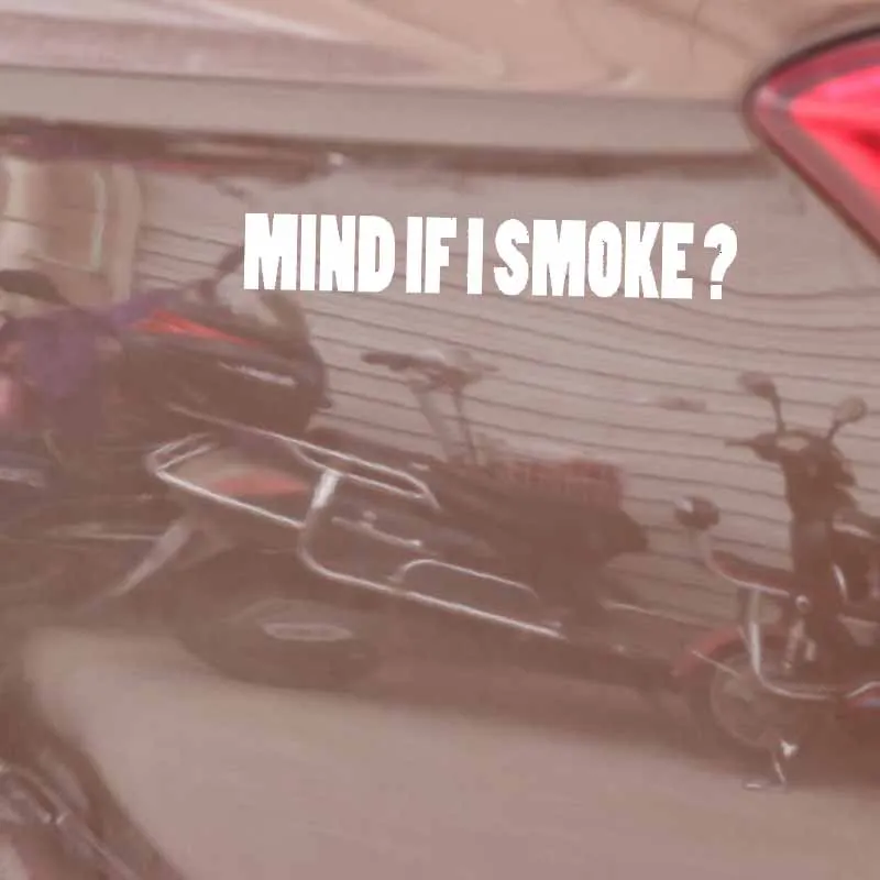 YJZT 15 7 см * 2 4 Индивидуальная виниловая наклейка на автомобиль с надписью MIND IF I SMOKE