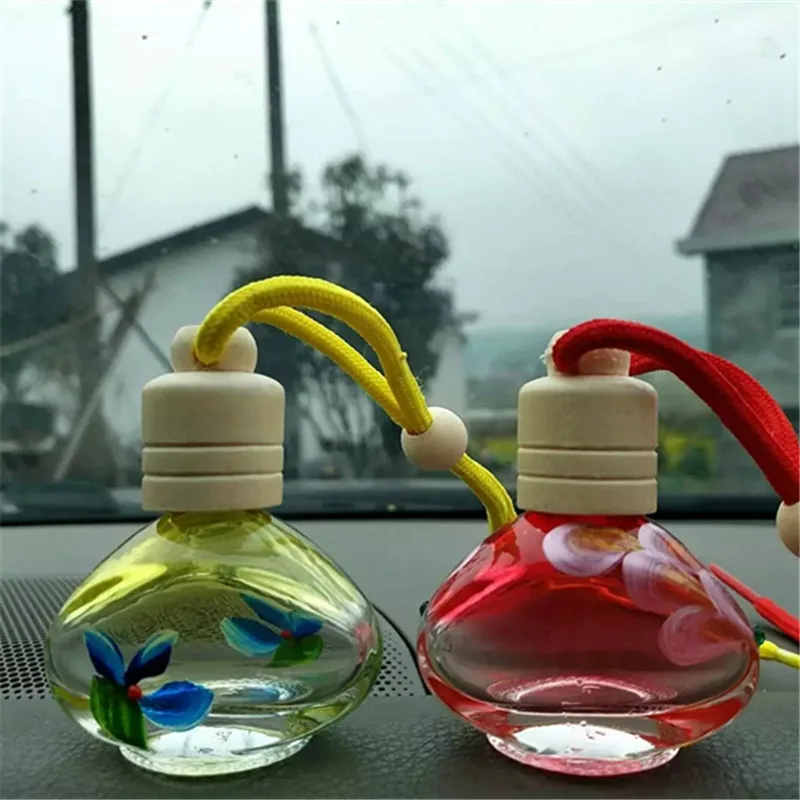 New Hand Painting Portable Essentail Oil Roll on Bottle Perfume Atomizer Hang Fragrance Decor Favor 10pcs/lot P075 | Красота и