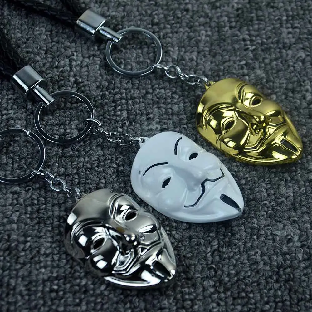 Горячая V значит вендетта маска Ключи кольцо в виде цепочки стайлинга