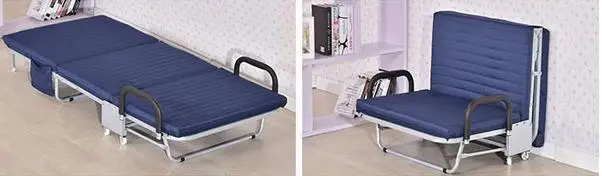 blue W80cm Усиленная обновленная складная кровать, односпальная кровать для обеда, Офисная Napare, временная домашняя кровать для отеля, дополнительная кровать, тротуарная доска, кровать - Цвет: blue W80cm