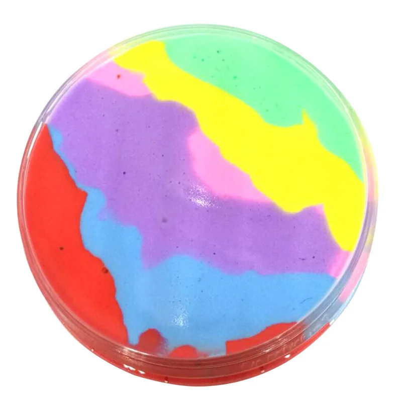 100ml Rainbow Color Slime Plasticine DIY Fluffy Stress Relief Toy Interesting Toys Gift Kids Anti | Игрушки и хобби