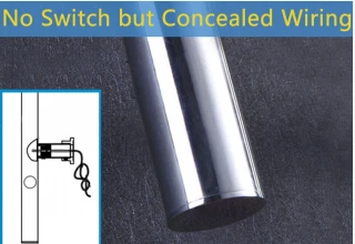no switch no plug Подогреваемая вешалка для полотенец большого размера из нержавеющей стали, скрытая/открытая проводка, полотенцесушитель с подогревом, HZ-917A - Цвет: no switch no plug