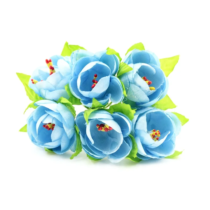 Искусственные шелковые цветы ручной работы с тычинками букет для свадебного