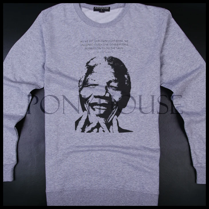 20151 YOUR OWN LIGHT SHINE MANDELA Mandela hoodies male Sweatshirt |