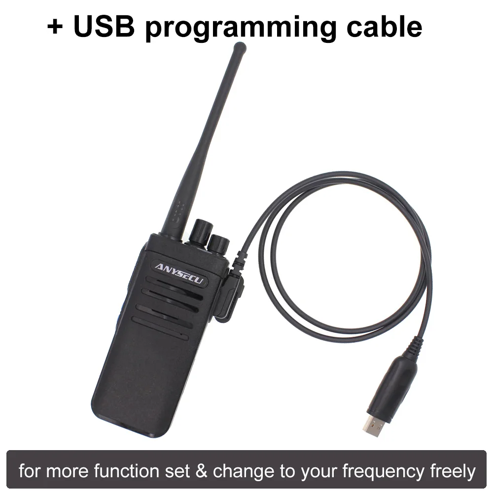 AC-P900-USB-K1 Высокая выходная мощность 13,8 Вт AC-P900 двухстороннее радио Anysecu Walkie Talkie 400-520MHz Ham радио UHF приемопередатчик - Цвет: AC-P900-USB-K1