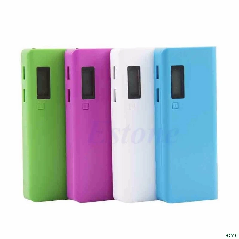 Светодиодный 5x18650 Двойной USB внешний аккумулятор зарядное устройство чехол DIY