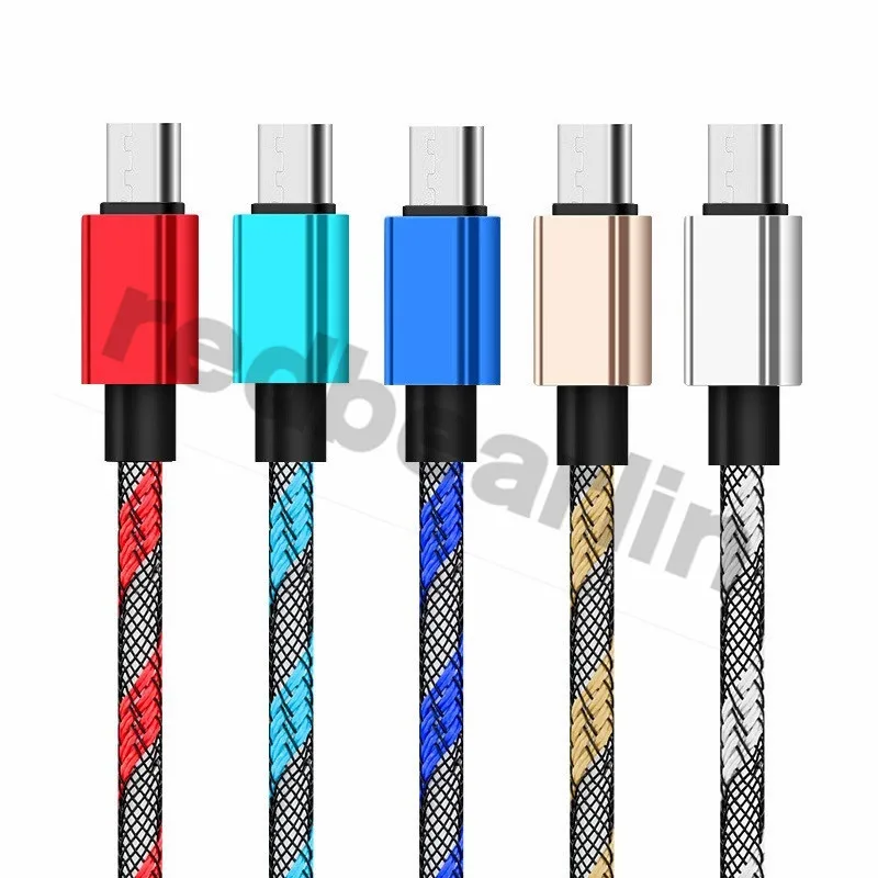 Тканевый Кабель зарядного устройства Micro type c 1 м 3 фута 2 6 футов кабель для быстрой