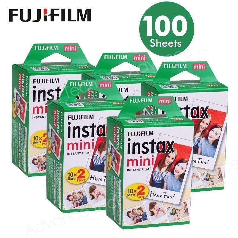 Fujifilm Instax Mini 9 пленка белая Edge 10 20 40 60 100 листов/упаковка фотобумага для Fuji instant camera 8/7 s/25/50/90/SP-1/SP-2 - Цвет: 100 Sheets