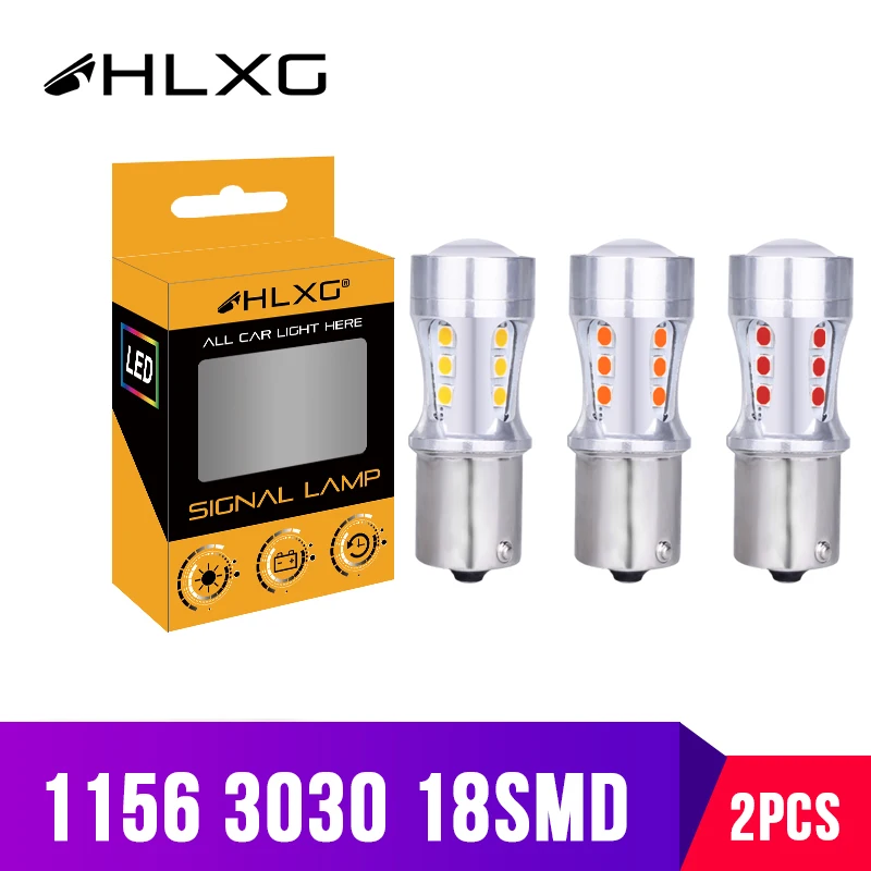 Светодиодная лампа P21W 1156 BA15S S25 18 led 1157 BAY15D P21/5 W R5W автомобильные сигнальные лампы