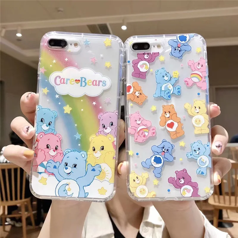 Горячая Корея мультфильм конфеты Радуга Медведь чехол для телефона iphone 11 Pro xs max xr