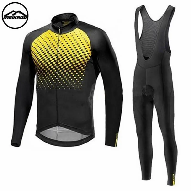 MAVIC 2018 pro team Велоспорт Джерси набор мужской с длинным рукавом Зимний термальный