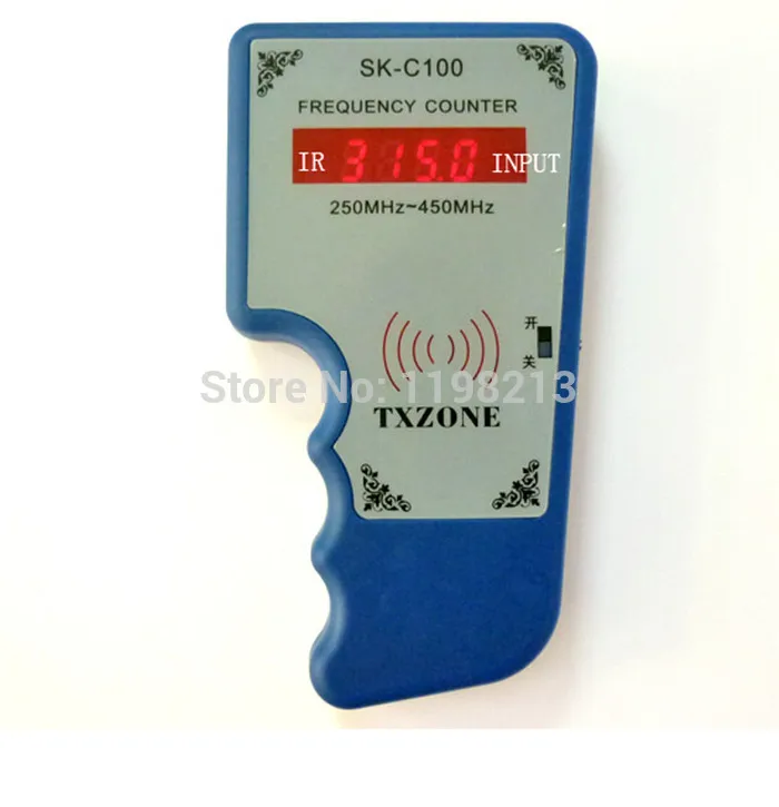 

SK-C100 Wireless RF Frequency Meter Scanner Counter Tester Detector Analyzer Wavemeter Cymometer Hertz 250MHz-450MHz Radio Kit