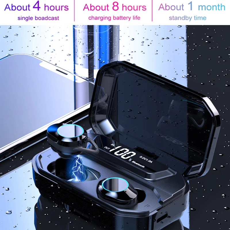 G02 X6P мини наушники вкладыши TWS Bluetooth V5.0 Беспроводной 9D стерео музыка IPX7