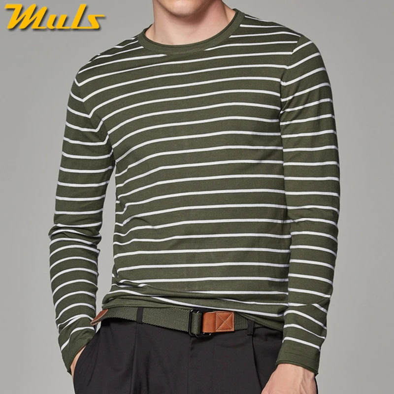 Autumn Sweater Shirt Men Striped O Neck Male Pullovers High Quality Thin Knitted 2018 Spring Winter Brand Muls | Мужская одежда
