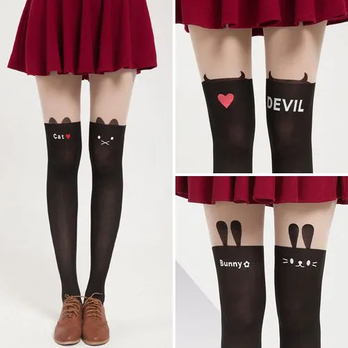 

Big Sales Fashion Women's Stockings Cotton Japan Style Cute Cat Funny Kawaii Women's Stocktngs Attractive High Quality'