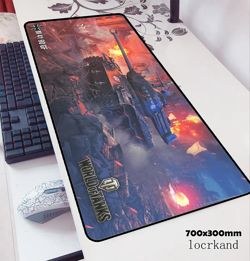 Коврик для мыши world of tanks 70x30 см игровой коврик в стиле аниме с массивным рисунком