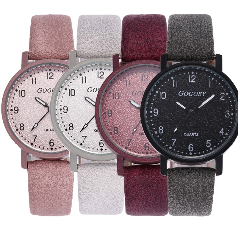 Новинка gogoey Модные женские фирменные часы модные кожаные relogio feminino montre femme reloj hombr |