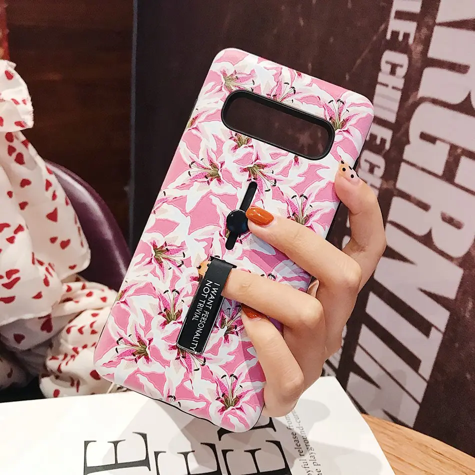 Чехол для Galaxy S10E модный силиконовый чехол Samsung S10 Plus чехол-подставка с цветами и
