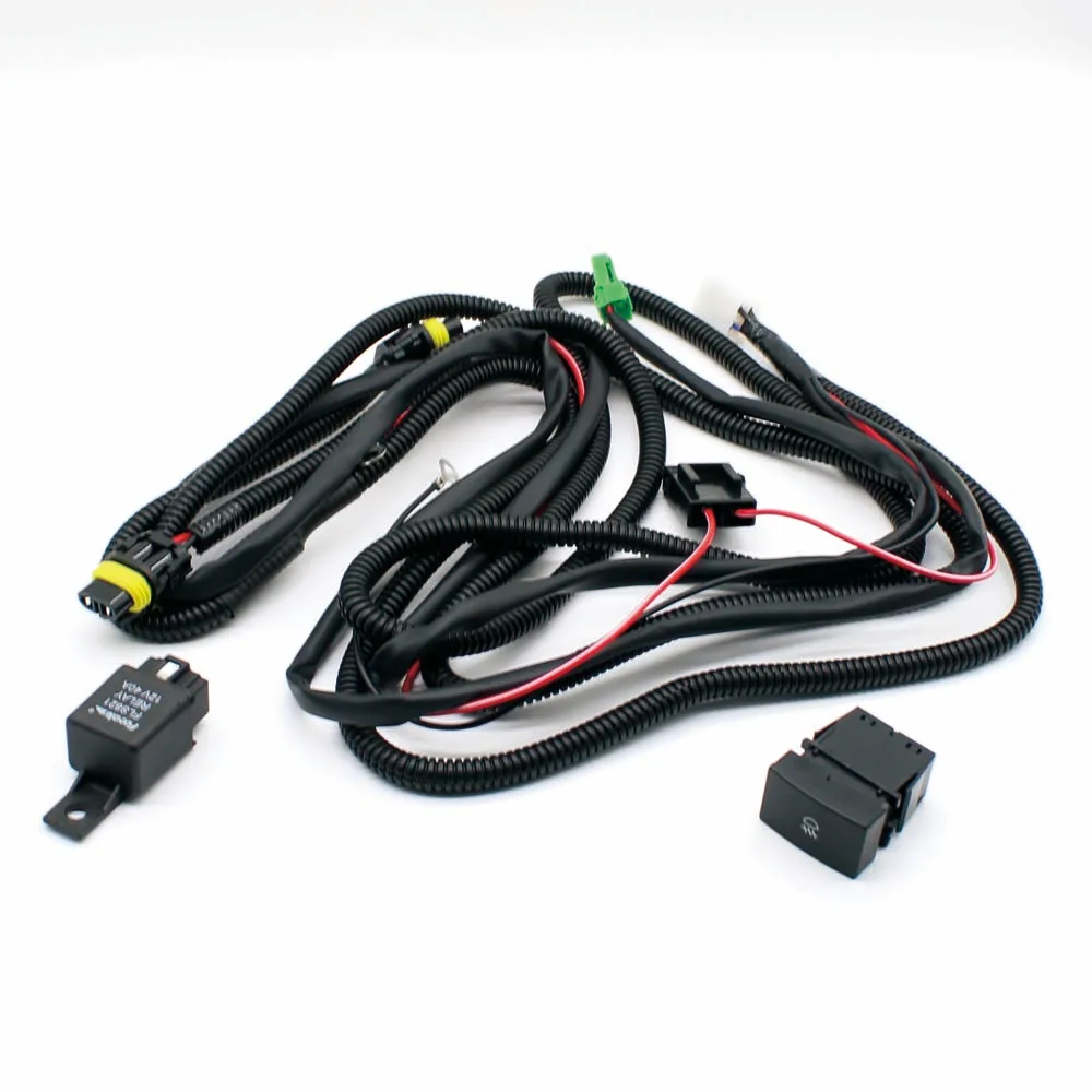 

Set Wiring Harness Sockets Wire+Switch with LED indicators Relay for Fog Light Lamp for Honda Cable