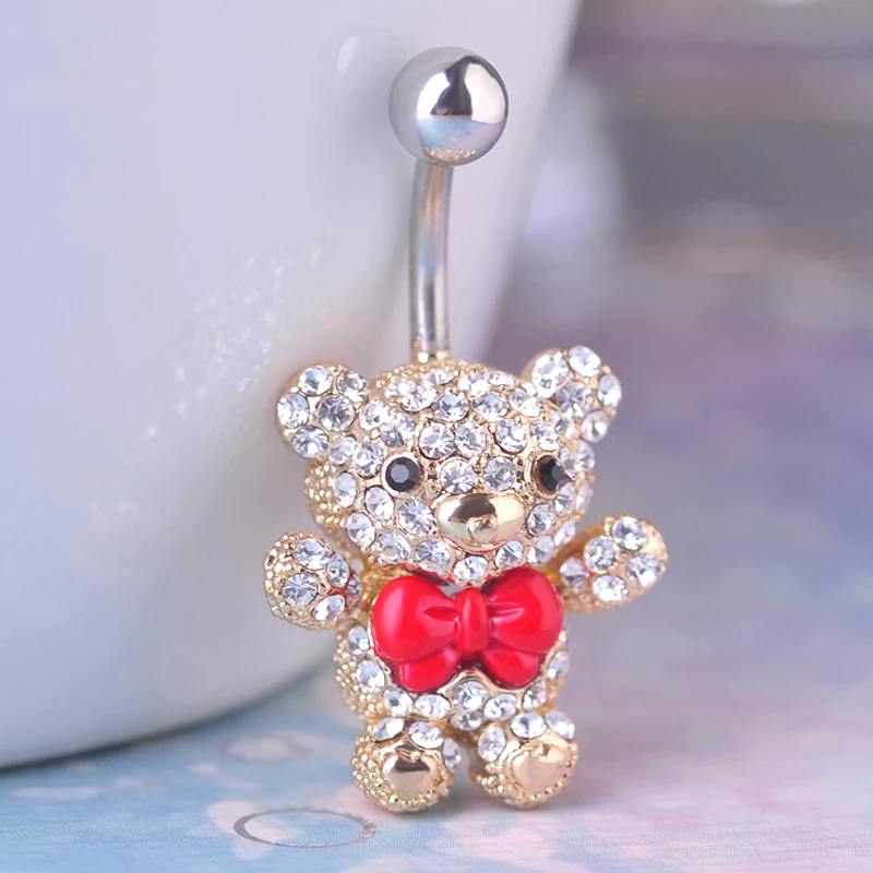 Кольцо бабочка из хирургической стали 316L для пирсинга пупка 14 г 1 6 мм|kawaii|kawaii