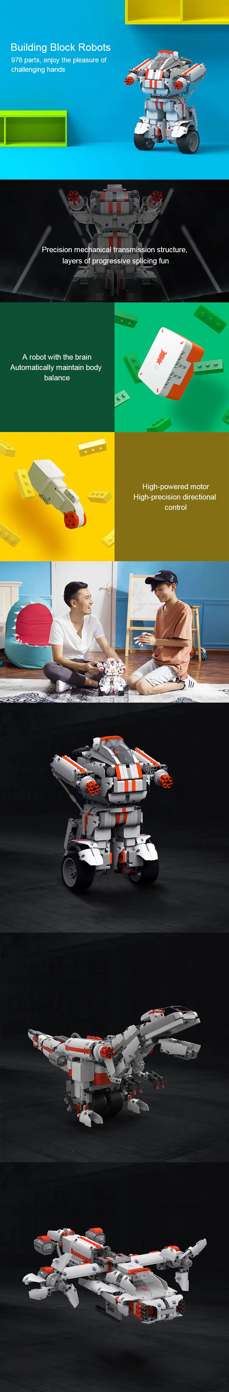 Корабль из России) Xiaomi Robot Mitu строительные блоки робота Bluetooth Мобильный пульт дистанционного управления 978 запасные части самобалансирующаяся система